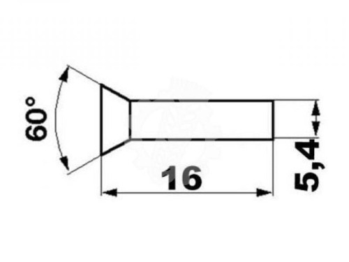 Nit płaski do nozyków kosy Claas 244026 5,4 x 16 0,5kg