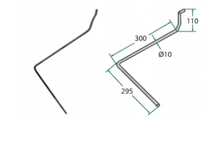 Palec zagarniający siewnika prawy Amazone 3420400
