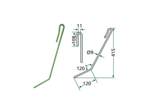 PALEC ZAGARNIAJĄCY KRÓTKI SIEWNIKA AMAZONE 952461