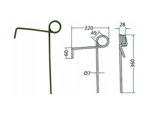 Sprezyna palec zagarniający przedni Amazone