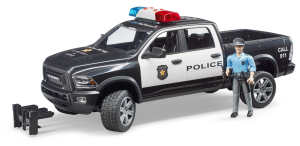 POLICYJNY DODGE RAM 2500 Z FIGURKĄ BRUDER 1:16