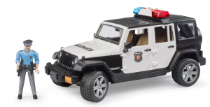 JEEP WRANGLER RUBICON POLICYJNY Z FIGURKĄ BRUDER 1:16