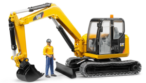 MINIKOPARKA CATERPILLAR  Z FIGURKĄ BRUDER 1:16