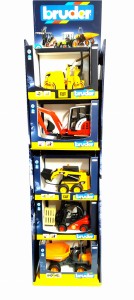 STOJAK EKSPOZYCYJNY 10 CZĘŚCIOWY Z 5 MODELAMI BRUDER BR-01192