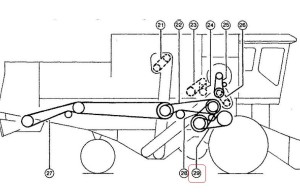 Pas młocarn zespolony Claas Dominator 603354, 064168